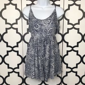 MOD Blue/White Romper